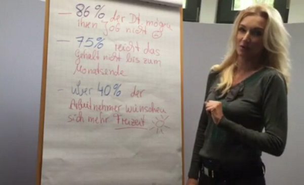 Anja Krüger aus BiBis Team erfindet irgendwelche Gaga-Statistiken - Schneeballsystem