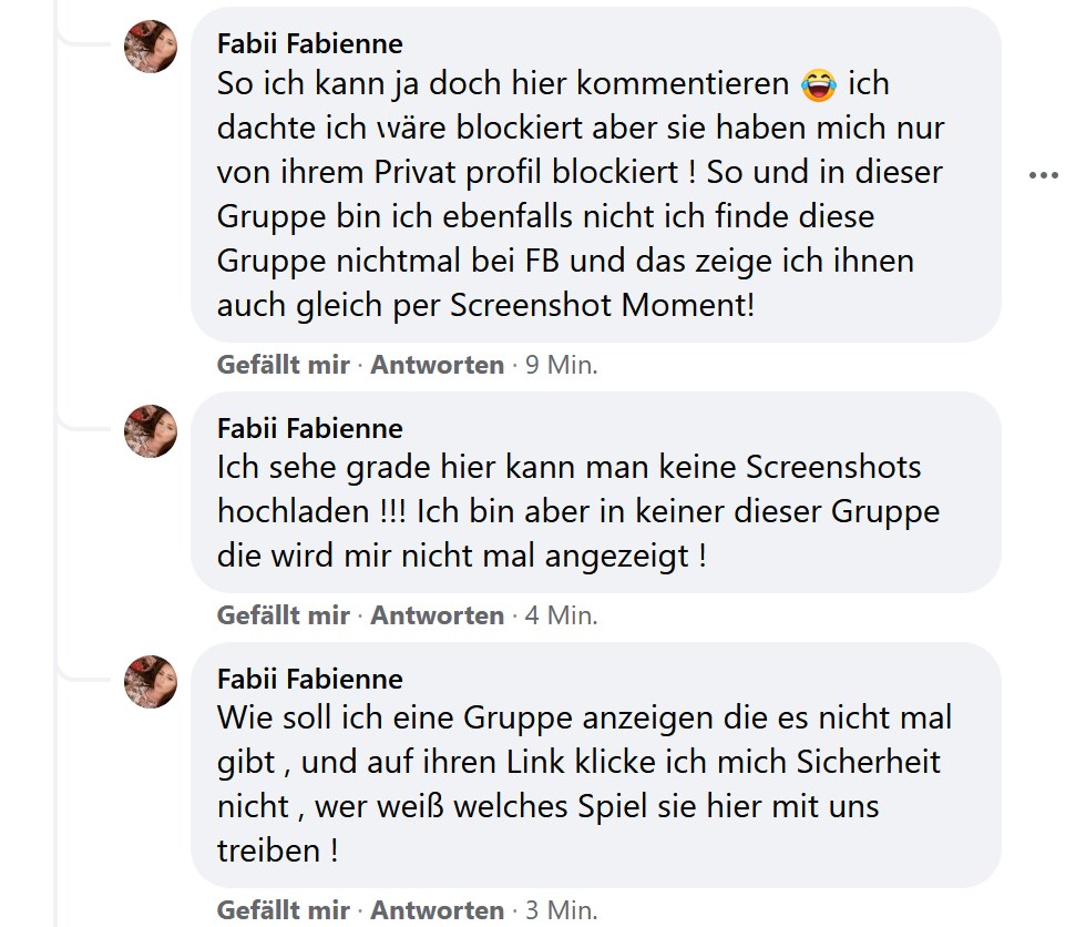 Bianca Döhring Kommentare bei Facebook - Cybermobbing 11.06.2021