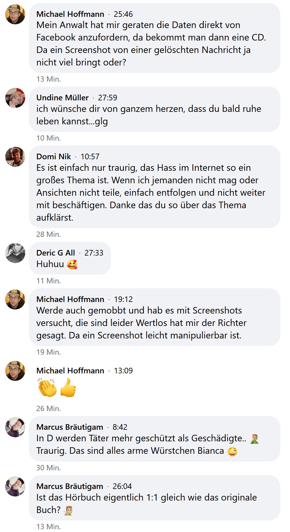 Bianca Döhring Kommentare bei Facebook - Cybermobbing 12.06.2021