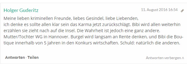 Dieser Kommentar war zuviel für Burgel Döhring