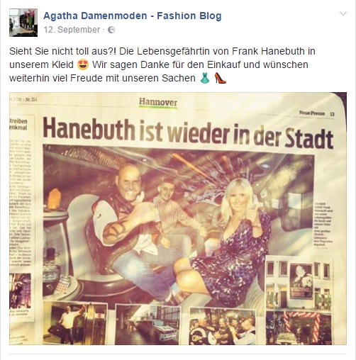 Umstritten: Bei Agatha Damenmoden bleiben die Promi-Kunden weg, da muss Frau Hanebuth für PR reichen