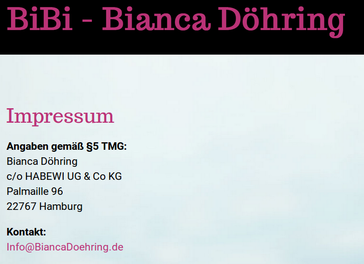 Bianca Döhring BiBi Hamburg Hannover Mallorca Antiagingpower Agatha Damenmoden