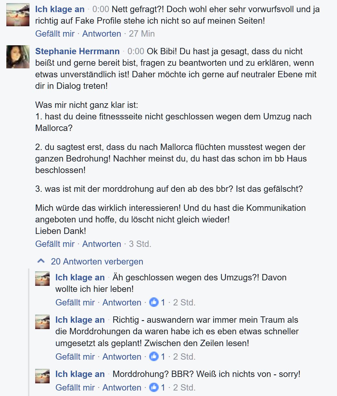 BiBi Bianca Döhring klagt an - Teil 1 - Kommentare
