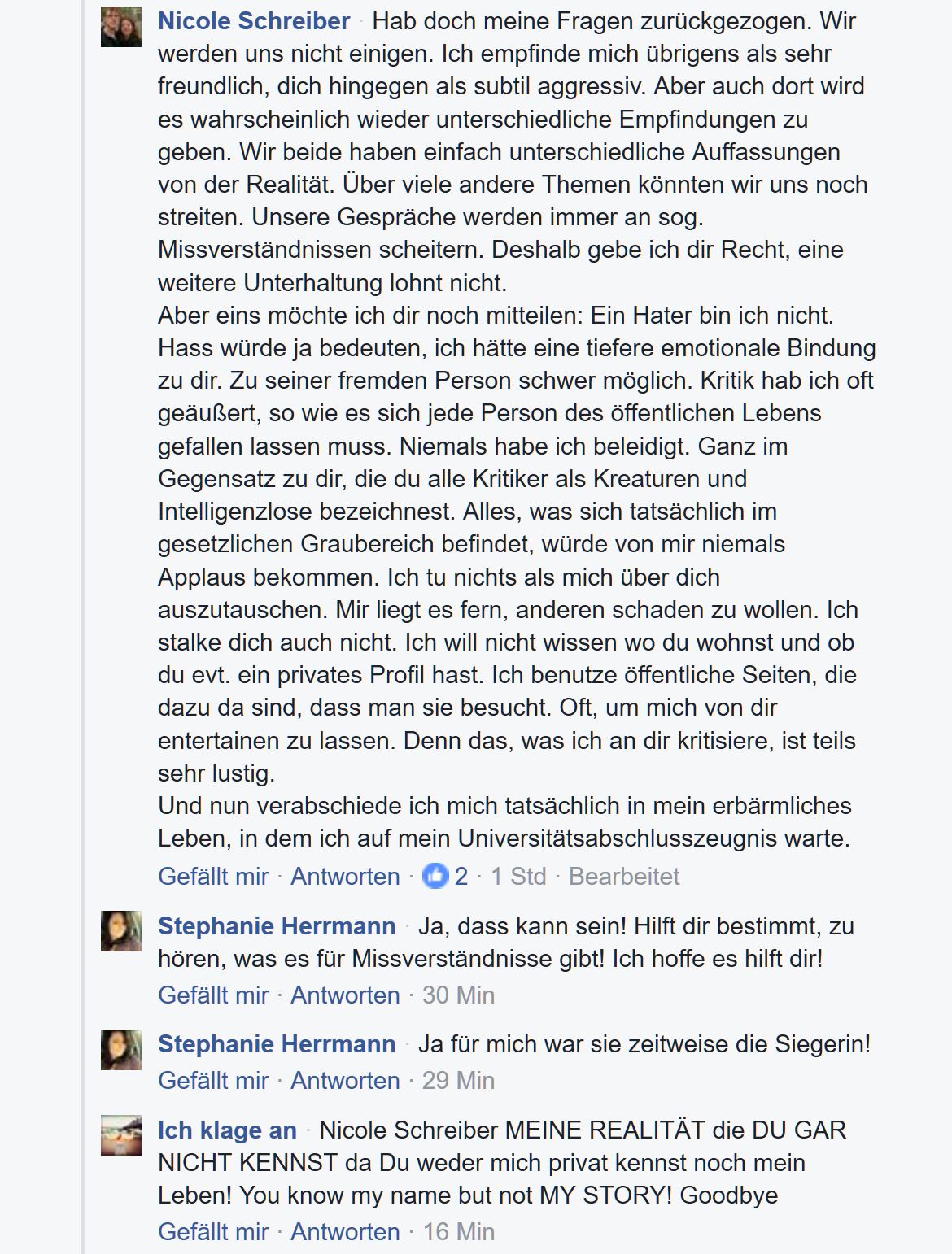 BiBi Bianca Döhring klagt an - Teil 1 - Kommentare