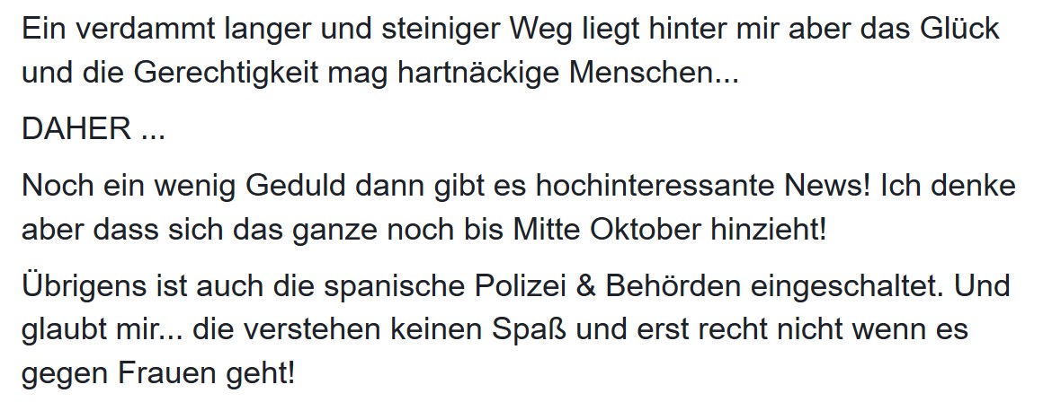 Bianca Döhring - Bedrohung aus Palma Cybermobbing - DV COM PMI Call Center Mallorca - Polizei, Straftat, Blogs, Drohung