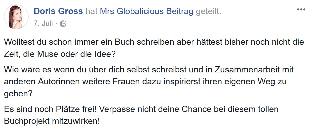 Doris Gross - Autorin Los Angeles Buch Buchautorin MrsGlobalicious Fempress Media - Wie hast du das gemacht