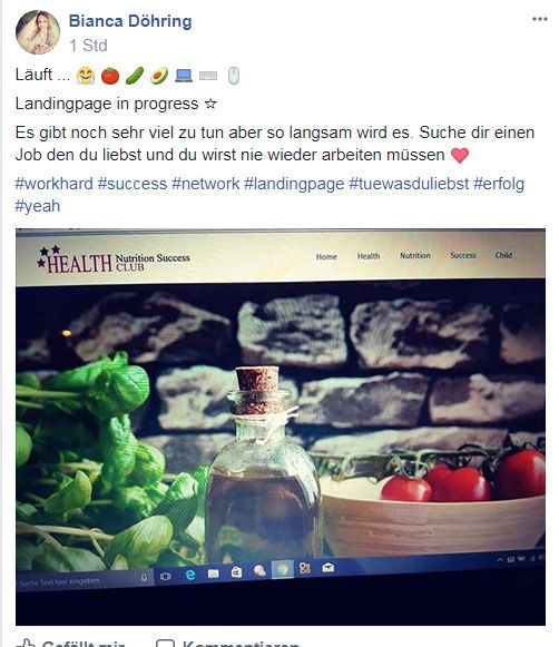 Bianca Döhring lügt wie gedruckt - erst krank und jetzt gesund - Gesundheit Abzocke Betrug Lügen - Health Nutrition Success Club - Mallorca Palma
