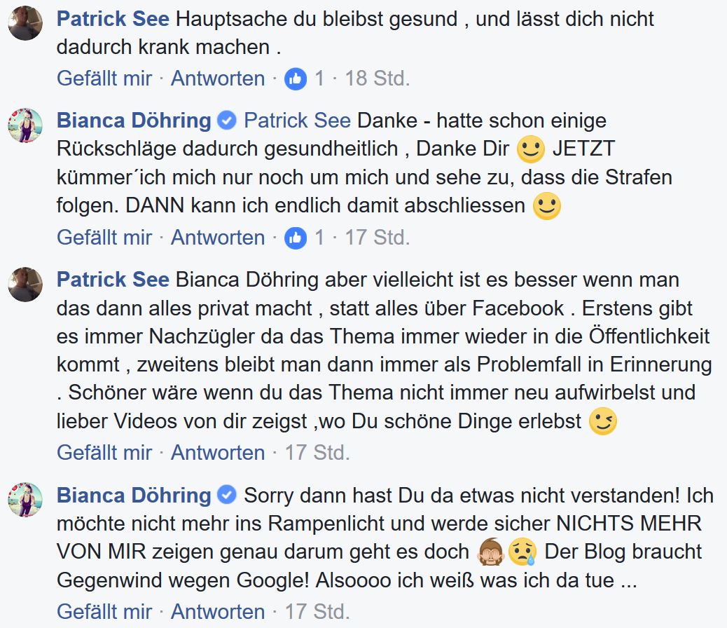 Bianca Döhring - Rückzug nach RTL Punkt 12 Bericht - Cybermobbing Mallorca