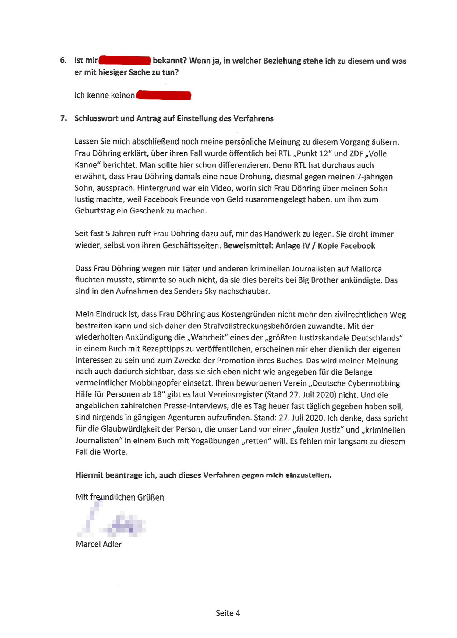 Freispruch für Marcel Adler - neue Ermittlungen gegen Bianca Döhring - Polizei Justiz Cybermobbing Strafanzeige