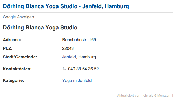 Bianca Döhring Yogastudio Lügen - Yoga Studio Hamburg - Lüge Cybermobbing Yogalehrerin Yogatherapeutin Yogakurse Mallorca