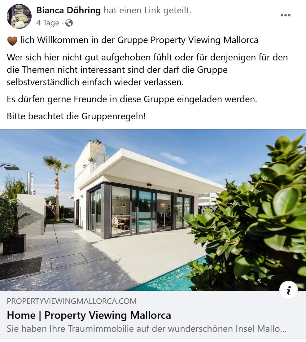 Property Viewing Mallorca Bianca Döhring Immobilien Besichtigung Makler Eigentümer Vermieter Mieter Kauf Miete Objekt Haus Wohnung Expertise