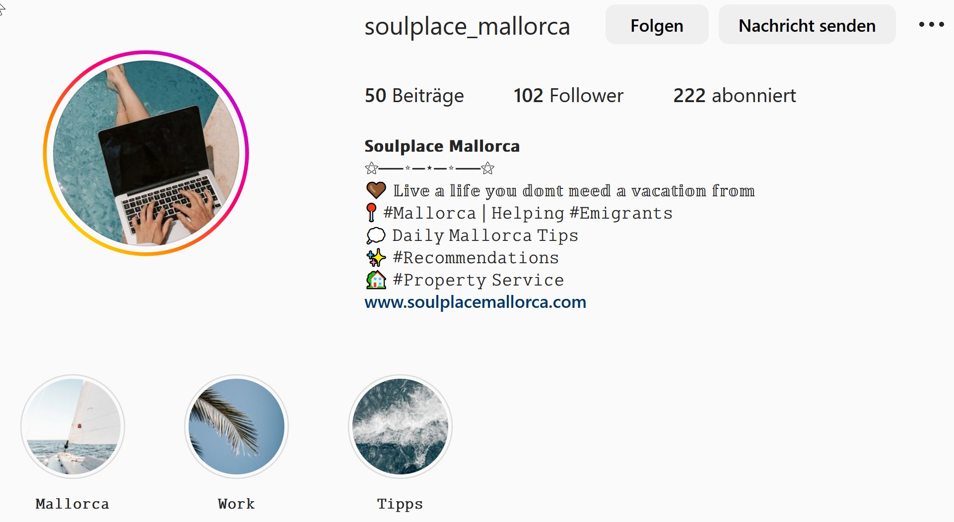 Soulplace Mallorca Auswander Beratung Betrügerin Bianca Döhring Luisa Doehring Immobilien Besichtigungs Service Hilfe Erfahrung Rat Tipps Spanien