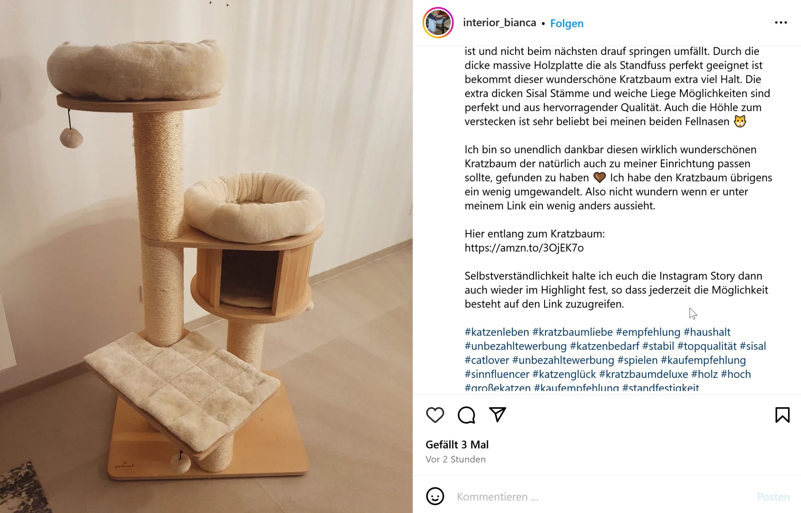 Katzen Kratzbaum - Bianca Döhring Amazon Produkttest Betrug Abzocke